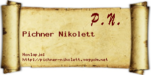 Pichner Nikolett névjegykártya